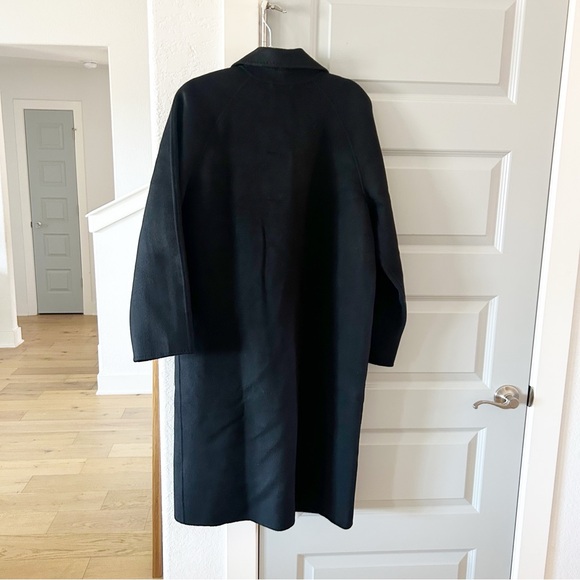 NWT Quince Double-Faced Merino Wool Notched Lapel Coat Black - Picture 7 of 7